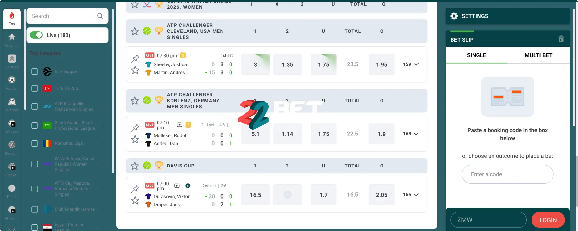 22Bet Bonuses and Promotions